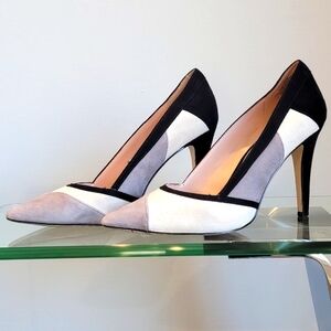 Nine West Black/Grey Suede Shoes Sz: 5 1/2